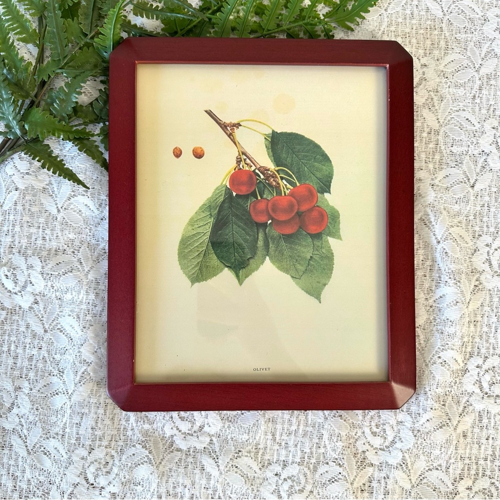 Wood Framed Cherry Decor 8x10